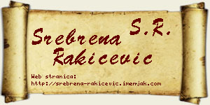 Srebrena Rakićević vizit kartica